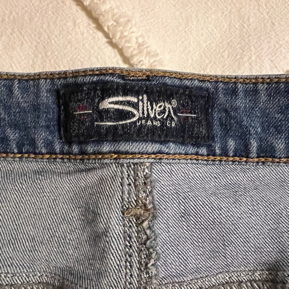 Silver Denim Skirt - Picture 2 of 7